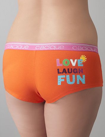 Full figure Love cotton boyshort panty by Cacique