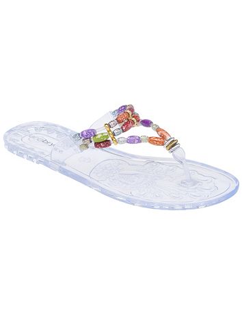 Beaded jelly sandal by Lane Bryant