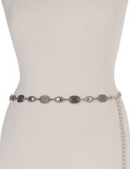 Braided medallion chain belt