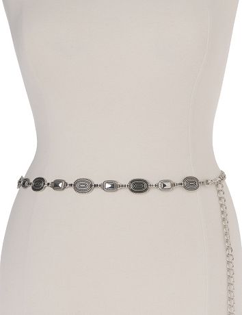 Braided medallion chain belt