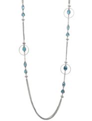 Hoop & stone chain necklace by Lane Bryant