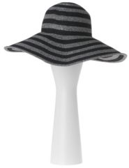 Metallic stripe floppy hat by Lane Bryant