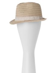 Straw fedora by Lane Bryant