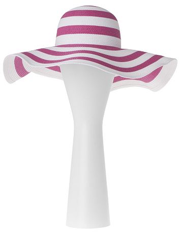 Striped floppy hat by Lane Bryant