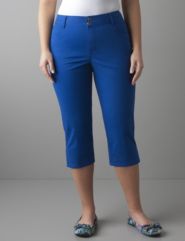 Plus size Slim fit twill capri by Lane Bryant