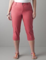 Plus size Slim fit twill capri by Lane Bryant