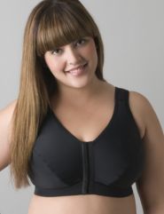 Microfiber front closure sports bra by Cacique