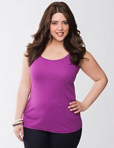 Plus Size Ribbed Layering Tank by Lane Bryant