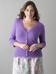 3/4 sleeve cardigan by Lane Bryant