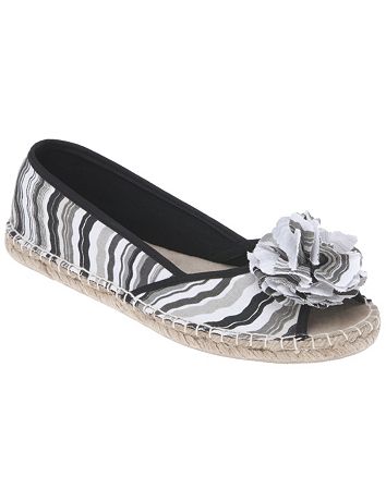 Wave print espadrille flat by Lane Bryant
