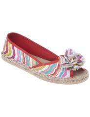 Wave print espadrille flat by Lane Bryant