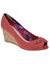 Peep toe canvas wedge heel by Lane Bryant