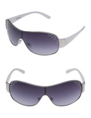 Rhinestone shield sunglasses