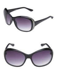 Oversized rhinestone wrap sunglasses