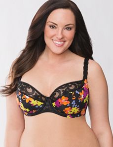 Animal & lace French full coverage bra by Cacique