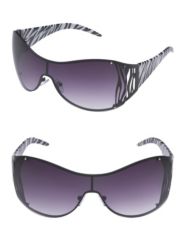 Zebra print shield sunglasses