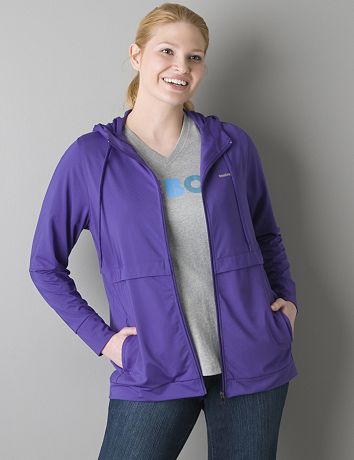 Plus size Hooded active jacket by Reebok