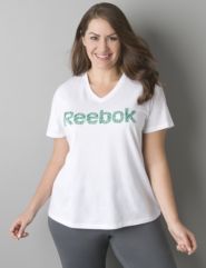 Striped graphic logo tee by Reebok