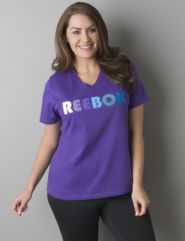 V-neck logo tee by Reebok