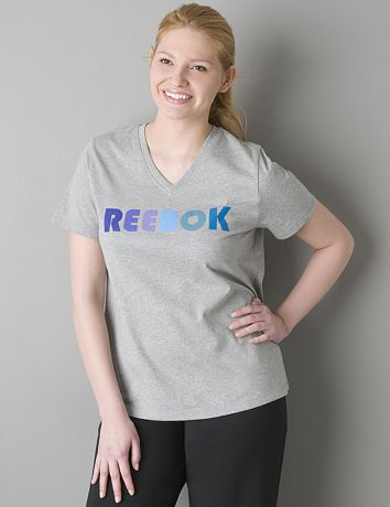 V-neck logo tee by Reebok