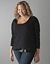 Long sleeve twist trim tee by Lane Bryant