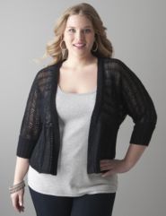 Open stitch dolman cardigan by Lane Bryant