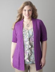 Elbow sleeve long cardigan by Cacique