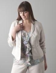 Two button linen jacket by Lane Bryant