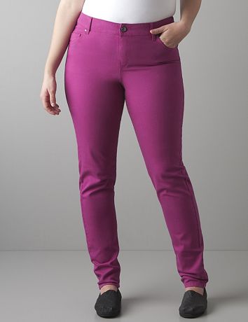 Colored skinny denim jegging by Lane Bryant
