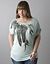 Asymmetric dolman graphic tee by Seven7