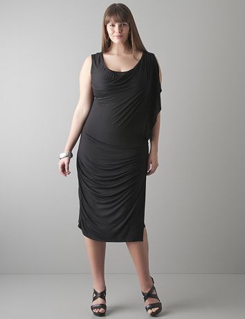Double neckline dress by Seven7