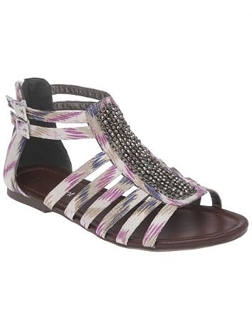 Embellished animal gladiator sandal by Lane Bryant