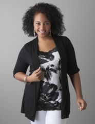Elbow sleeve knit overpiece by Lane Bryant