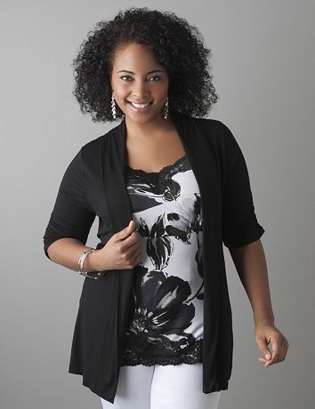Elbow sleeve knit overpiece by Lane Bryant