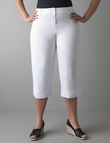 Linen wide leg crop by Lane Bryant