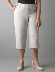 Linen wide leg crop by Lane Bryant