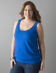 Band bottom slub tank by Lane Bryant