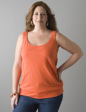 Band bottom slub tank by Lane Bryant