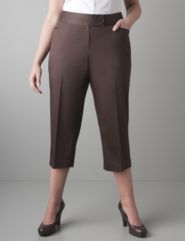 Plus size Sateen cropped pant by Lane Bryant