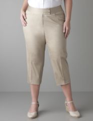 Plus size Sateen cropped pant by Lane Bryant
