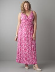 Polka dot maxi dress by Lane Bryant