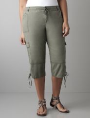 Linen cargo capri by Lane Bryant