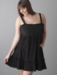Smocked terry swim cover up by Cacique