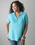 Full figure Ruched polo shirt by Lane Bryant