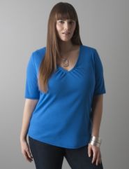 Elbow sleeve tee by Lane Bryant