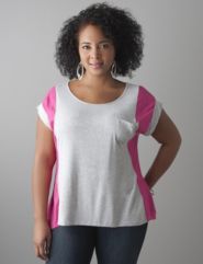 Colorblock pocket tee by Lane Bryant