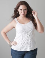 Eyelet bustier tank by Lane Bryant