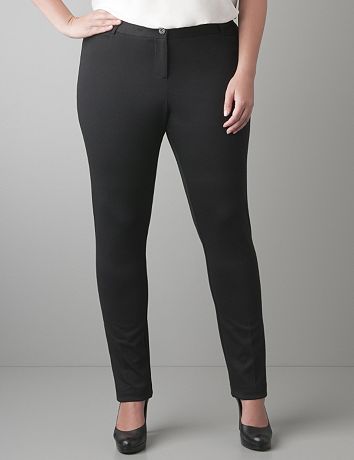 Ponte knit stovepipe pant by Lane Bryant