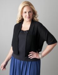Slub linen shrug by Lane Bryant