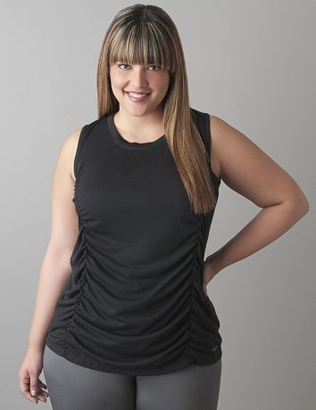 Ruched sleeveless top by Reebok